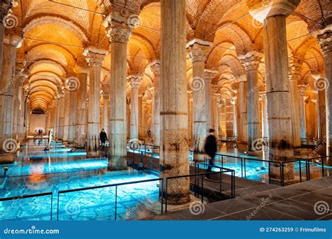 Interior View of the Basilica Cistern in Istanbul, Turkey Editorial Stock Image - Image of ...