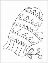 Christmas Mitten Coloring Page  Free Printable Pages sketch template