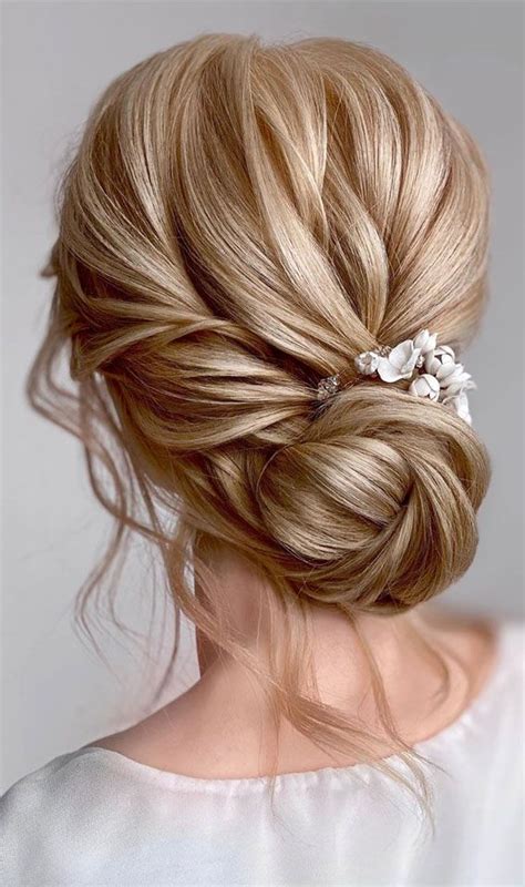 59 Stunning messy updo hairstyles for special occasion Low Bridal Updo ...