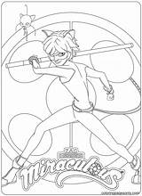 Cat Noir Miraculous Ladybug Coloring Pages  And sketch template