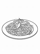 Spaghetti Coloring Page sketch template