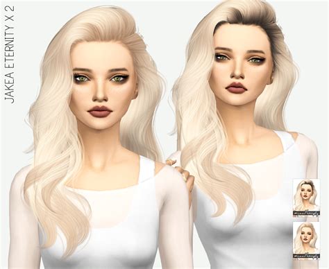 Sims 4 Hairs ~ Miss Paraply: Jakea Eternity hair retextured