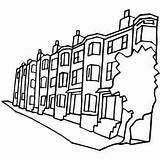 Apartment Building Coloring Pages Sketch Page sketch template
