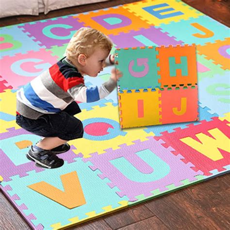 36PCS/Set Children Alphabet Puzzle Mats Colourful Kids Play Mat Floor Crawling Foam Rug ...