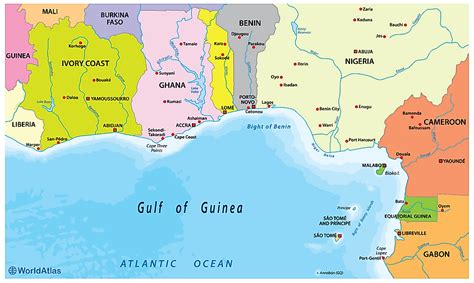 Gulf Of Guinea West Africa Map