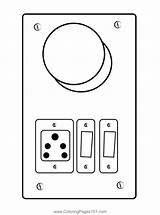 Bulb Socket Coloring Page sketch template