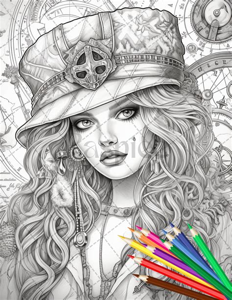Welcome to our Pirate Princess Coloring Book Printable for Adults! This ...