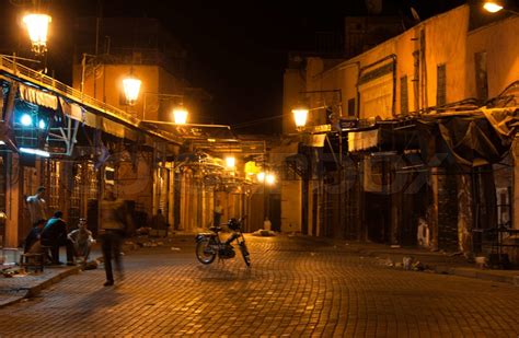 Night in the Medina of Marrakech, Morocco | Stock image | Colourbox