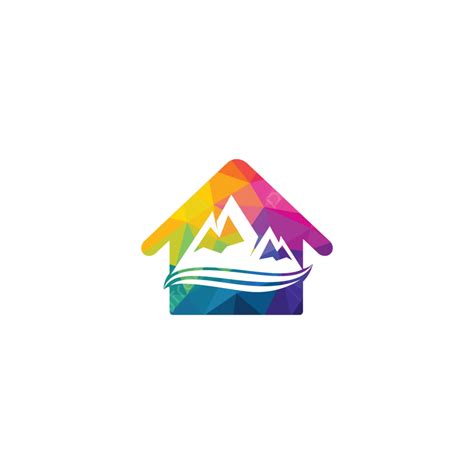 Mountain House Vector PNG Images, House And Mountain Stock Logo Template, Property, Icon, House ...