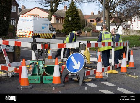 National Grid Gas Leak Repair and Installation, Liverpool Stock Photo, Royalty Free Image ...