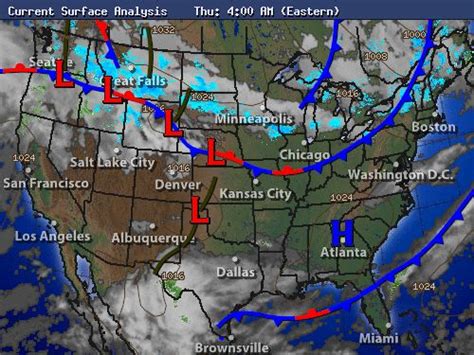 Intellicast - Current Surface Analysis in United States | Weather underground, Earth science ...