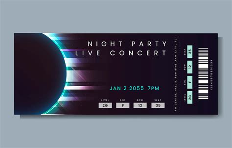 Free Vector | Live concert ticket | Concert poster design, Concert tickets, Ticket design