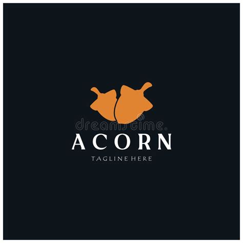 Simple Acorn Logo Design with Leaves,oak Leaves Logo,isolated with Vector Illustration Editing ...