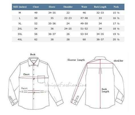 shirt size chart - Google Search | Men shirt style, Men shirt style ...