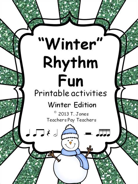 Music Worksheets: Music Math {Winter Rhythm Fun} | Music worksheets, Elementary music education ...