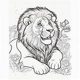 Coloring Pages Of Realistic Lions sketch template
