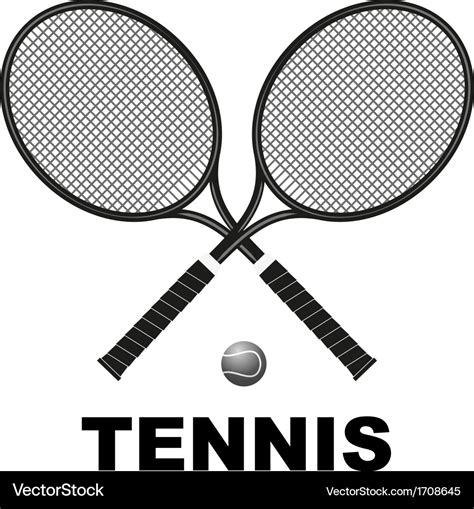 Tennis rackets and ball Royalty Free Vector Image