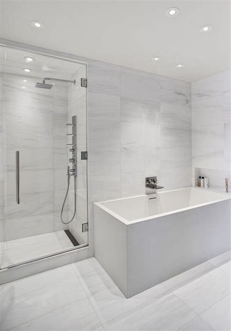 15 White Bathrooms Design Ideas & Inspiration | White bathroom tiles, White bathroom designs ...