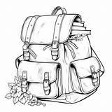 Premium Photo  A School bag coloring book page sketch template