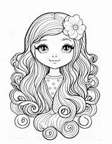 Immediate Download Digital Print Kawaii Girl Coloring Page  Etsy sketch template