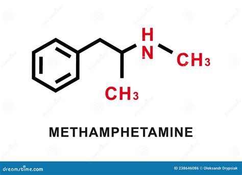 Methamphetamine Molecular Structure. Methamphetamine Skeletal Chemical ...