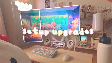 🫧 setup upgrades for 2024 // white pixio monitor, hi75 keyboard, divoo – Pixio