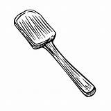 Premium Vector  Illustration Outline Cartoon spatula For Kids sketch template