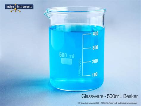 500mL Glass Beaker, Griffin Type, Borosilicate