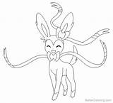 Sylveon Pokemon Coloring Pages Sketch Page sketch template