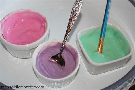 Edible Paint for Babies using just 2 ingredients! - Messy Little Monster