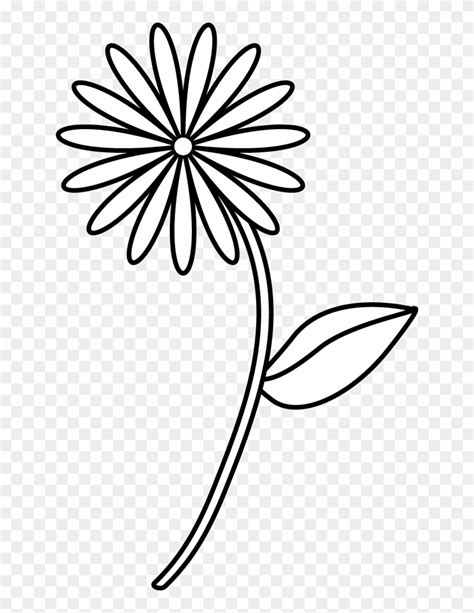 Simple Black Line Drawing Of Flowers