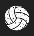 Volleyball distressed icon on black background Vector Image