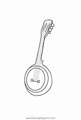 Cumbus Mandolin Coloring Page  Pages Printable coloring sketch template