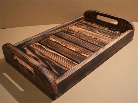 Rustic Serving Tray / Breakfast Tray / Rustic Breakfast by ArtViks | Wood pallet art, Wood ...