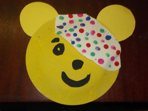 We loved these paper plate Pudsey's for Children in Need | Fall crafts for kids, Childrens ...