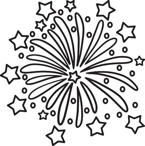 Fire Works Coloring Pages