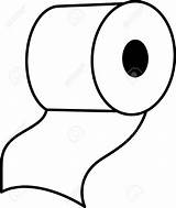 Tissue Paper Roll Cartoon Clipart Toilet Vector White Drawing  sketch template