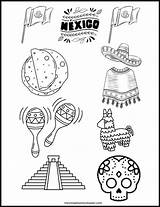 Mexico Flag Coloring Pages sketch template