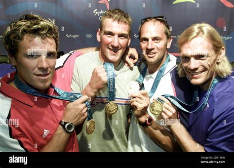 Sport rowing steven redgrave matthew pinsent james cracknell tim foster hi-res stock photography ...