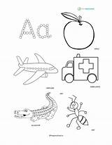 Alphabets Coloring Pages  Free Preschool sketch template