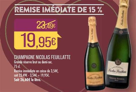 Promo Champagne Nicolas Feuillatte chez Match - iCatalogue.fr