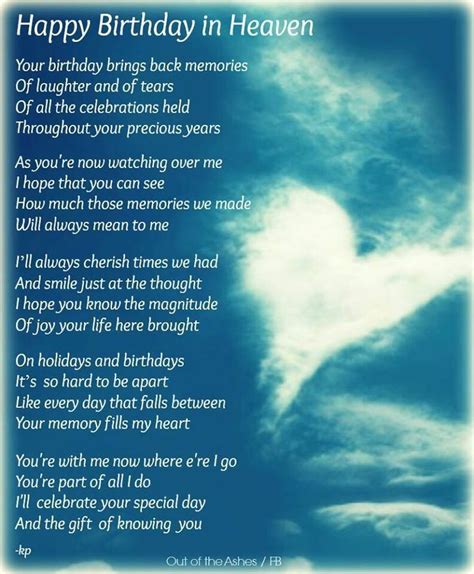 Pin by Terri Smith on Grief...Wish You Were Here | Birthday in heaven quotes, Birthday in heaven ...