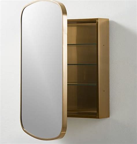 Gold Brass Medicine Cabinet | Bathroom mirror storage, Bathroom medicine cabinet mirror, Small ...