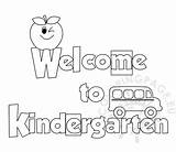 Welcome Kindergarten Coloring Page Pages sketch template