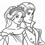 Prince And Princess Coloring Page  Coloring Pagescom sketch template