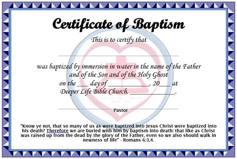 The 1st Design Of The Catholic Baptism Certificate Template Word Free Download By - Free Word ...