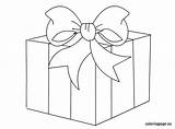 Christmas Gift Box Coloring Page Coloring Pages sketch template