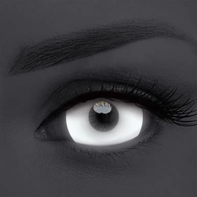 UV Glow White Out 17mm Mini Sclera Halloween Costume Contacts (UV ...