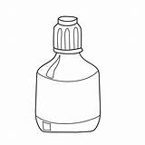 Simple coloring Page A bottle Or Vial Vector Illustration 4606100  sketch template