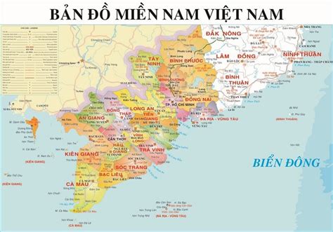 Bản Đồ Miền Nam Việt Nam Về Phân Bố Địa Lý - Bản Đồ Khổ Lớn - EU-Vietnam Business Network (EVBN)